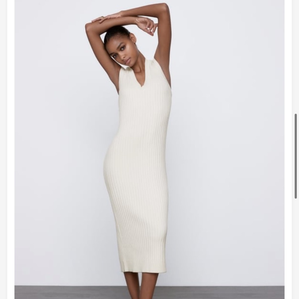 Brand new with tags Zara knit midi sleeveless dress. Size Small